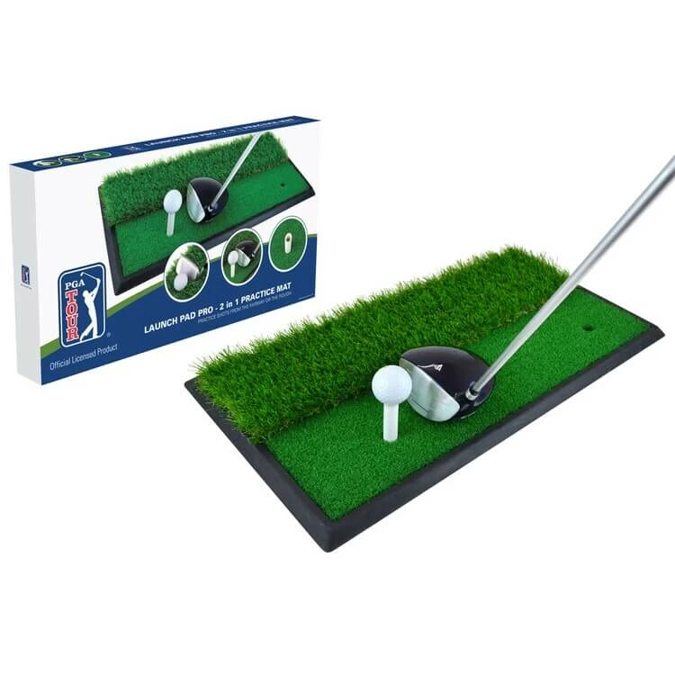 Training Aids PGA TOUR 2 In 1 Golf Hitting Mat - MailOrderGolf - Cheap Golf Products