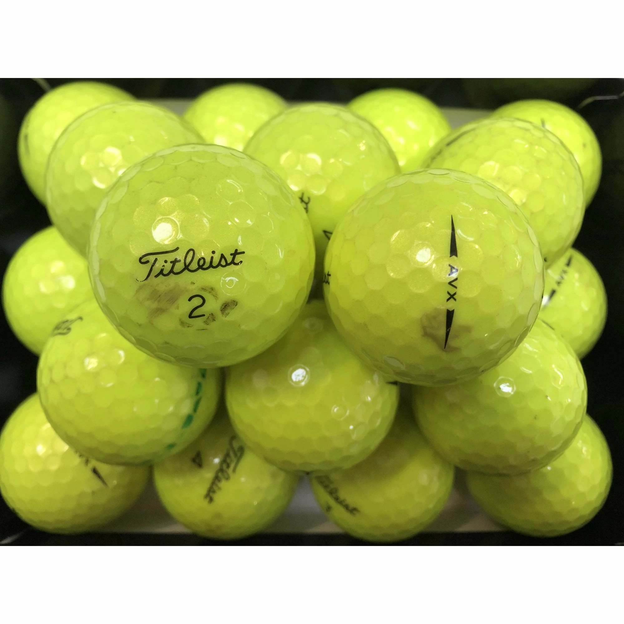 Practice Balls -100 Packs Titleist AVX Yellow White Golf Balls (100 Pack)
